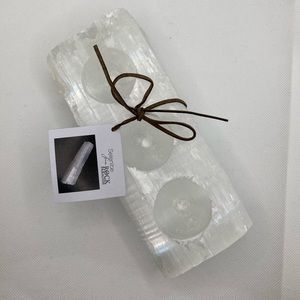 Selenite Candle Holder
